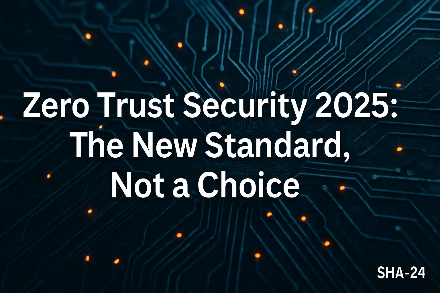 Zero Trust Security 2025 the New Standard Not a Choice